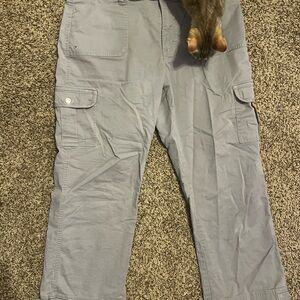 Lee Gray Cargo Pants with Utility Design